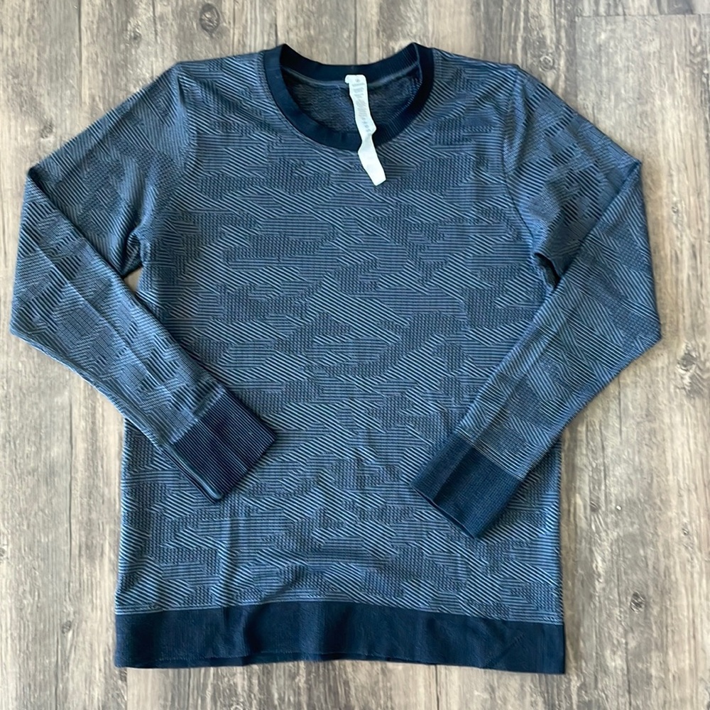 lululemon athletica Navy Blue Long Sleeve Crew Top